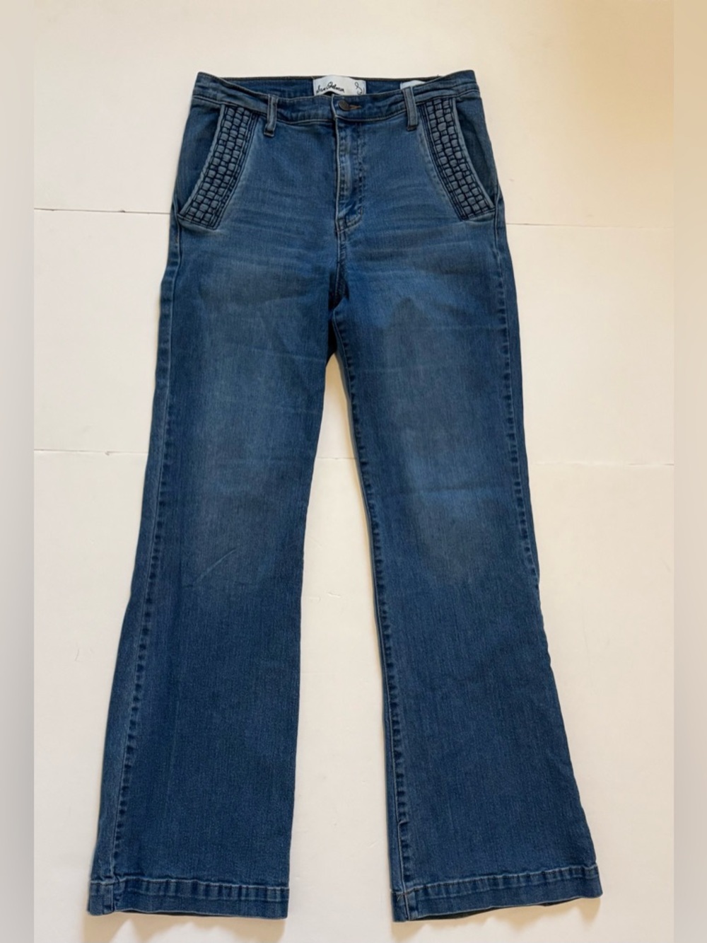 Sam Edelman Bay Flare Trouser Jean Woven Pocket Detail 28